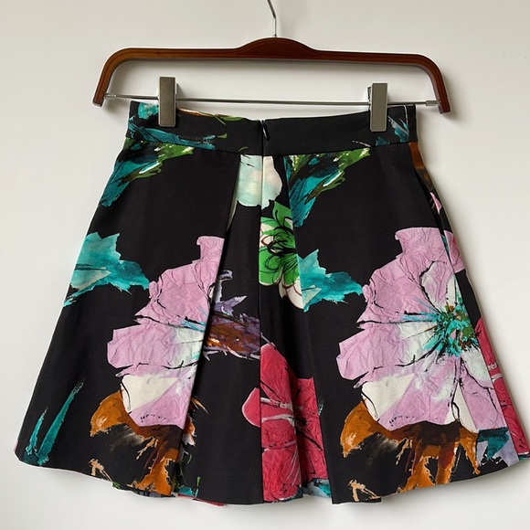 MILLY MINIS FLORAL PRINT COTTON BLEND OTTOMAN SKIRT size 8 - Picture 6 of 7